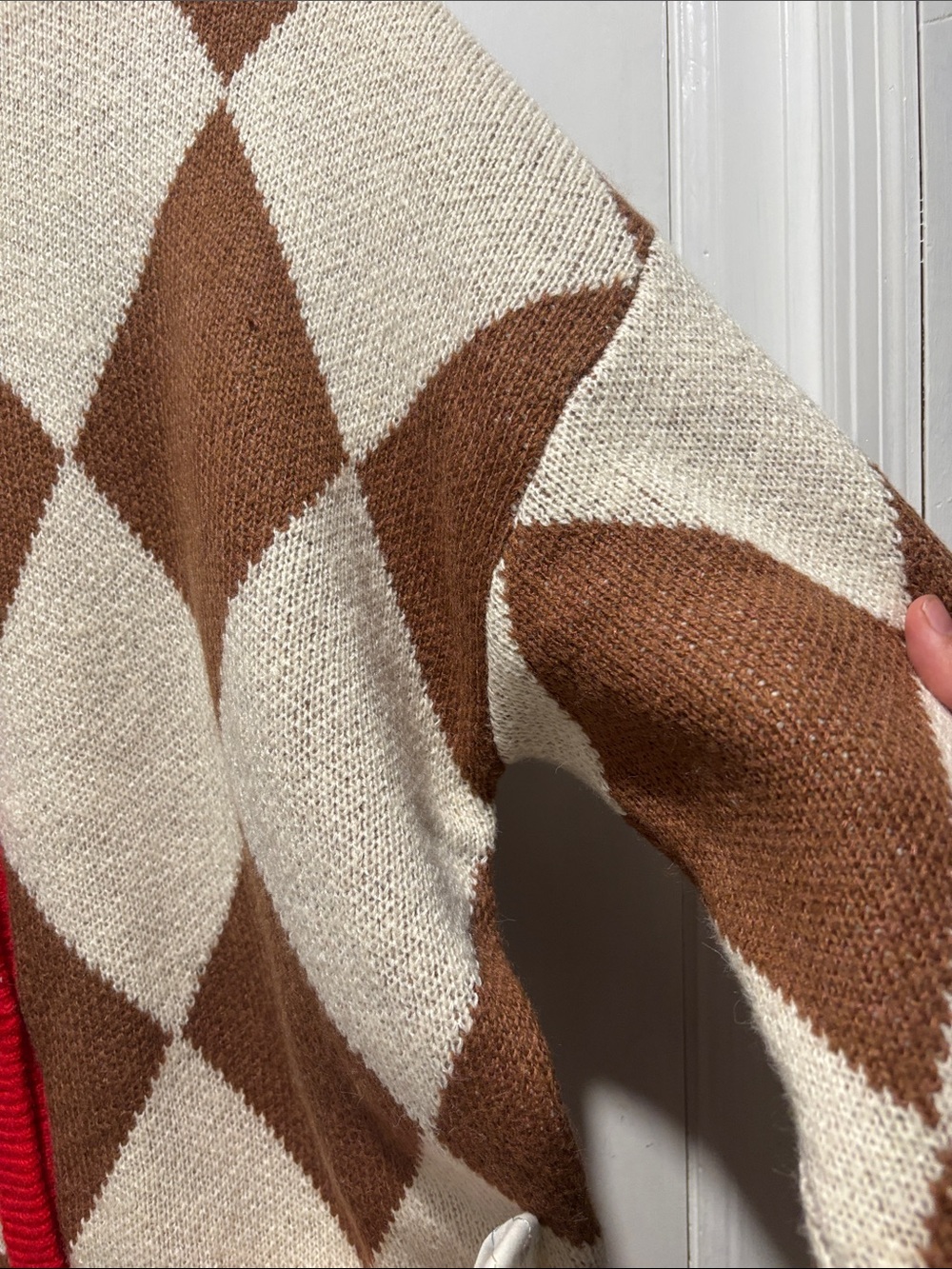 LISA SAYS GAH Lauda button down argyle cardigan size xs/s - Picture 5 of 7